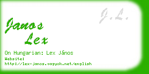 janos lex business card